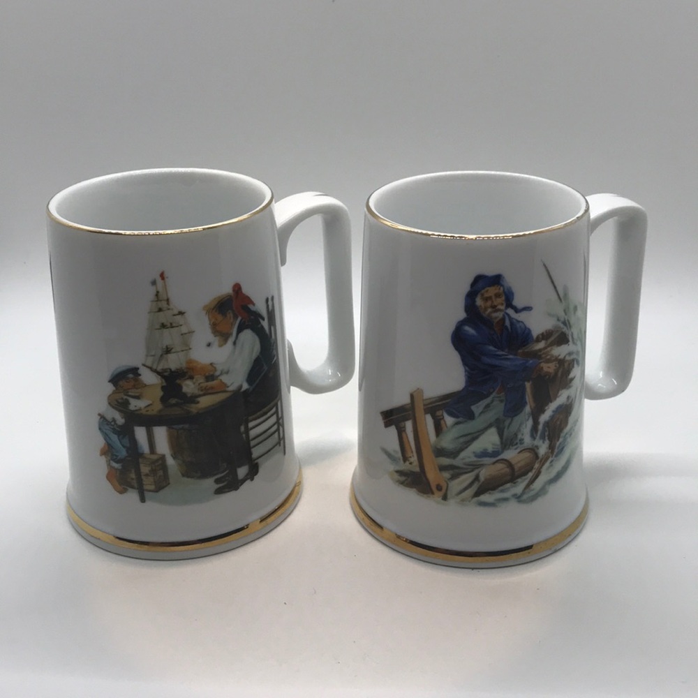Normal Rockwell Coffee Tankard Gold Trim
